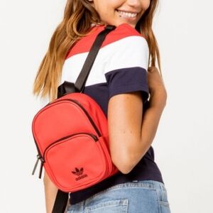 Adidas originals PU leather mini red backpack